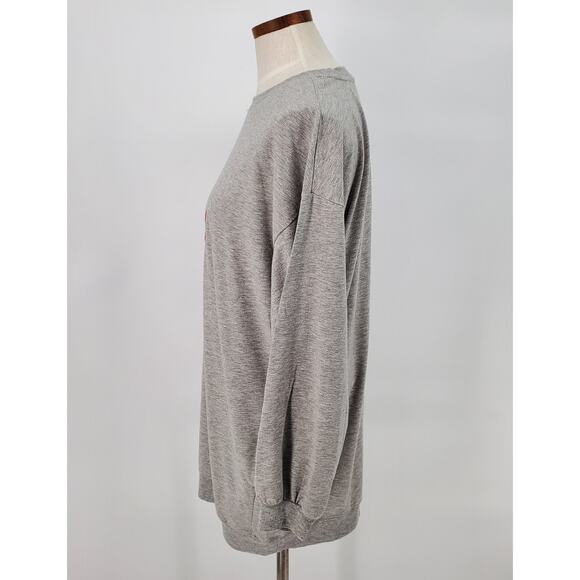 Love by Gap Medium Heather Gray Baby Its Cold Outside Sweatshirt Dress Pre-Owned - Picture 2 of 6